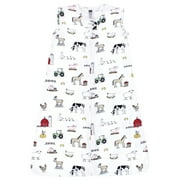 Hudson Baby Unisex Baby Cotton Sleeveless Wearable Sleeping Bag, Sack, Blanket, Farm, 0-6 Months